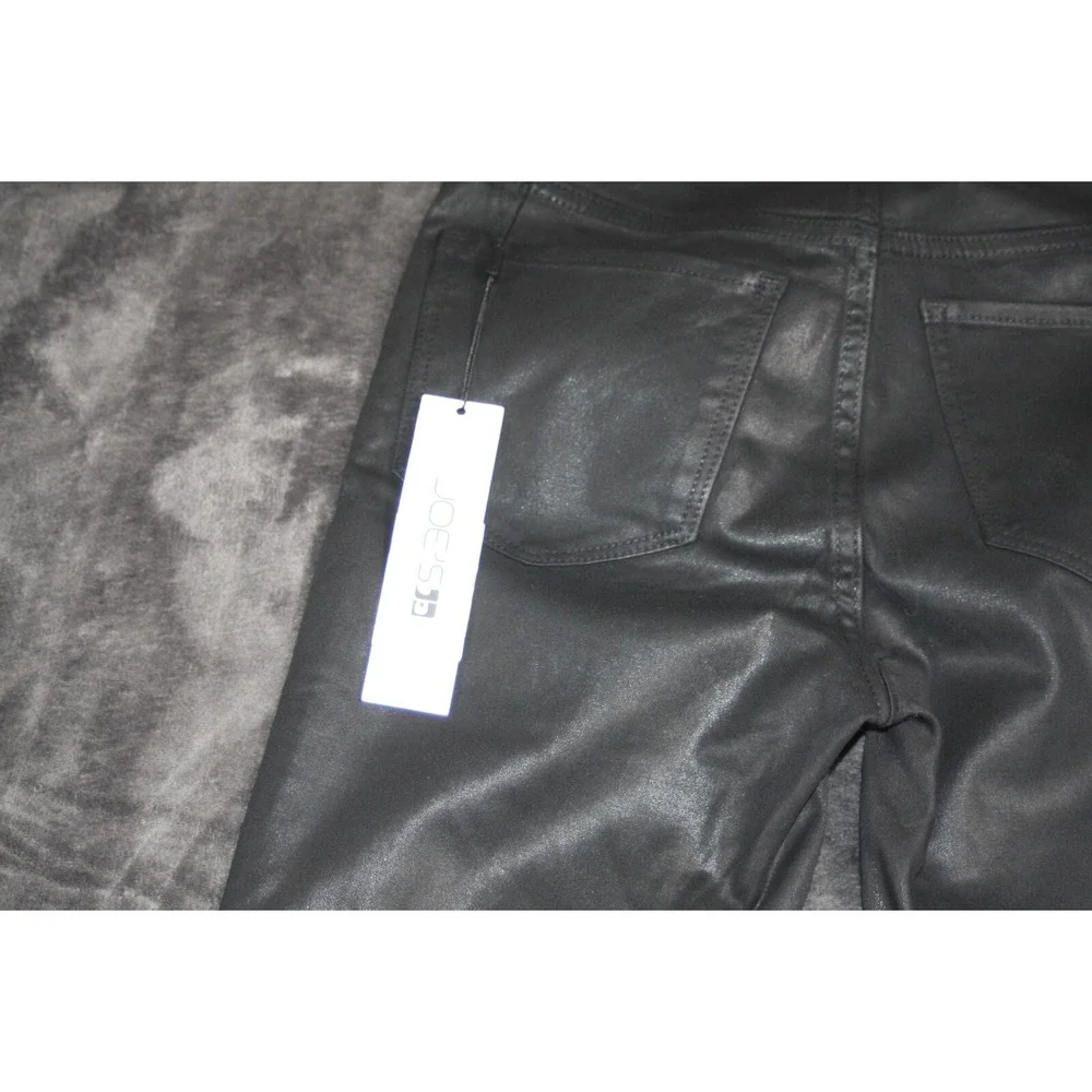 Joe's Jeans Womens Size 24 Black The Charlie Coated High Rise Ankle Skinny NWT